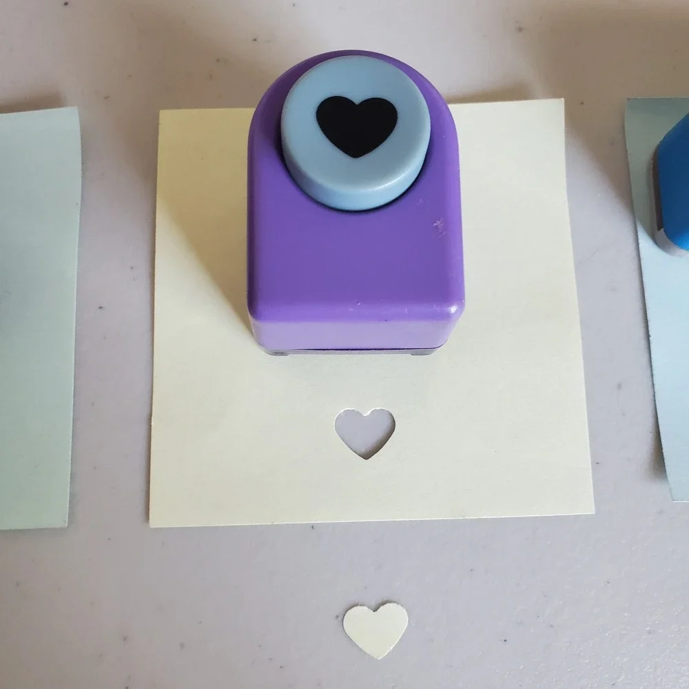 Purple Heart Paper Punch Scrapbooking Craft Tool Small Shape Cutter